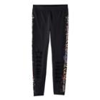 Disney's D-signed Descendants 2 Girls 7-16 Side Graphic Leggings, Size: Small, Black