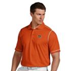 Men's Antigua Houston Dynamo Icon Desert-dry Tonal-striped Performance Polo, Size: Small, Brt Orange
