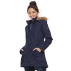 Juniors' Urban Republic Twill Faux-fur Anorak Jacket, Teens, Size: Small, Blue (navy)