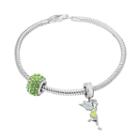Disney's Tinker Bell Charm, Crystal Bead & Bracelet Set, Women's, Grey