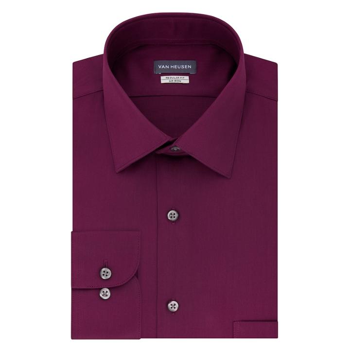 Men's Van Heusen Classic-fit Solid Dress Shirt, Size: 16-32/33, Pink