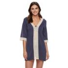 Women's Apt. 9&reg; Crochet Cover-up, Size: Large, Purple