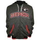 Men's Franchise Club Georgia Bulldogs Power Play Reversible Hooded Jacket, Size: 4xl, Grey