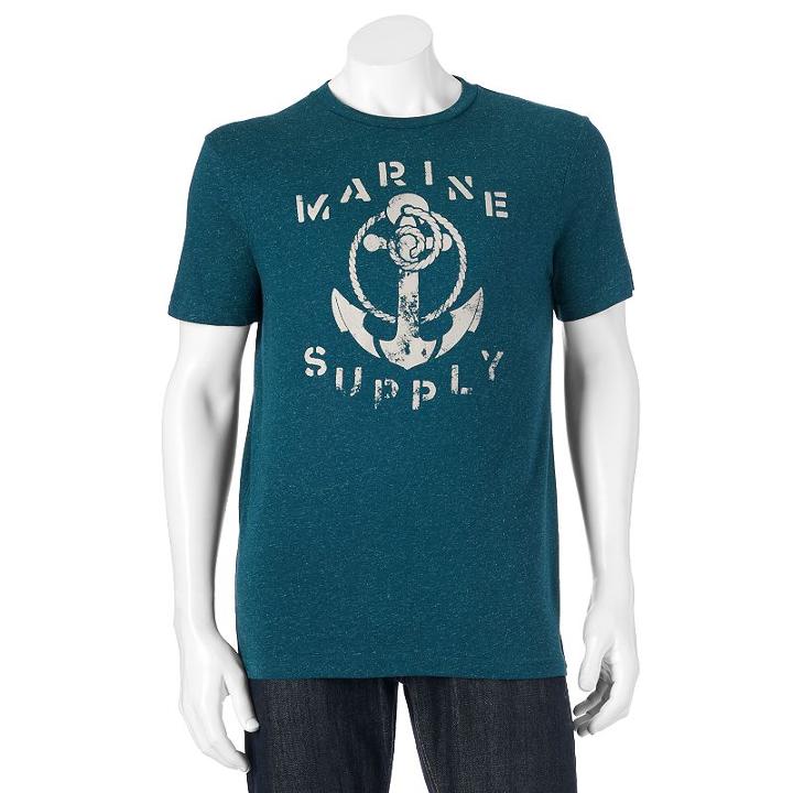 Men's Sonoma Goods For Life&trade; Marine Supply Tee, Size: Small, Green Oth