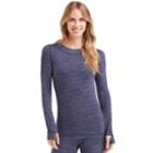 Women's Cuddl Duds Flexfit Crewneck Top, Size: Xlrg Av/rg, Dark Blue