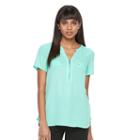 Petite Apt. 9&reg; Half-zip Mixed-media Top, Women's, Size: S Petite, Brt Green