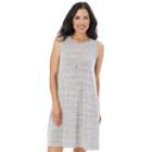 Women's Ab Studio Textured Shift Dress, Size: Small, Grey