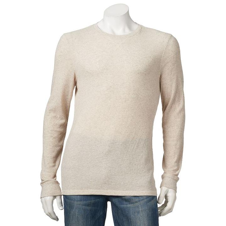Men's Urban Pipeline&reg; Ultimate Thermal Crewneck Tee, Size: Xxl, Lt Beige