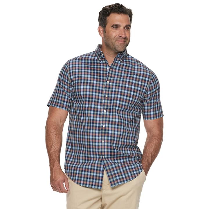 Big & Tall Croft & Barrow&reg; Classic-fit Easy-care Button-down Shirt, Men's, Size: 4xb, Dark Blue