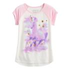 Girls 4-10 Jumping Beans&reg; Unicorn Raglan Short-sleeved Tee, Size: 10, Lt Beige