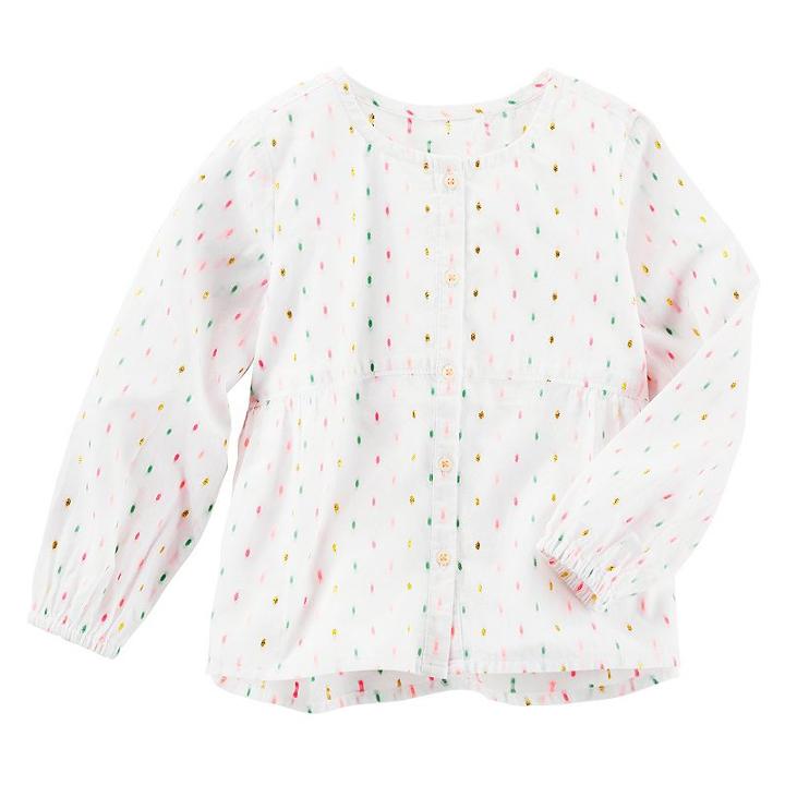 Girls 4-8 Oshkosh B'gosh&reg; Clip-dot Shirt, Size: 8, Multicolor