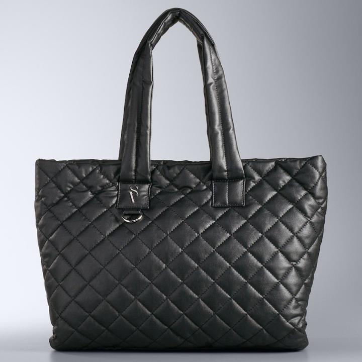 Simply Vera Vera Wang Puffy Tote, Women's, Black