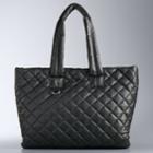 Simply Vera Vera Wang Puffy Tote, Women's, Black