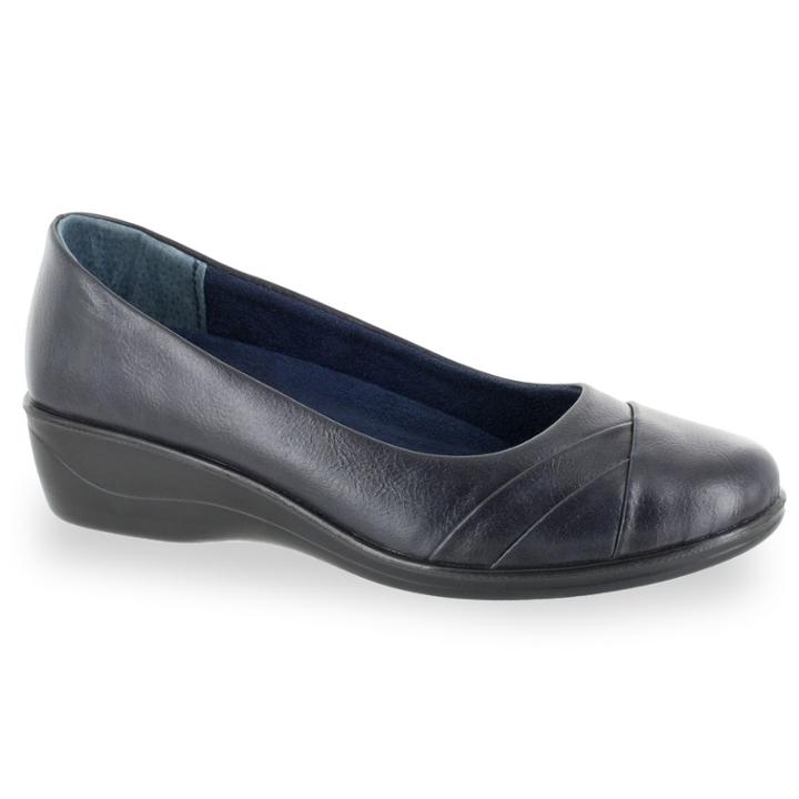 Easy Street Nancy Women's Flats, Size: 9.5 Wide, Blue (navy)
