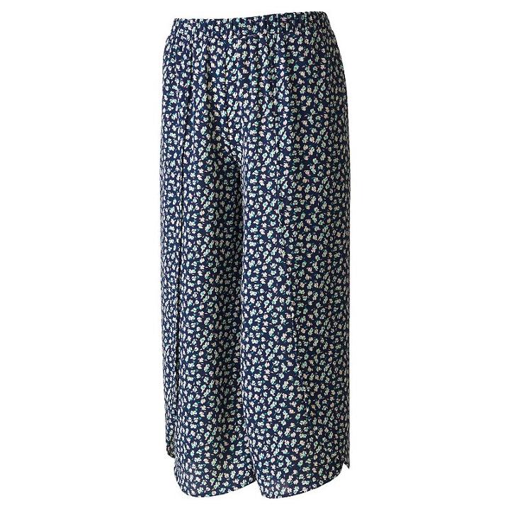 Juniors' Joe B Crepe Wrap Culottes, Teens, Size: Large, Blue Other