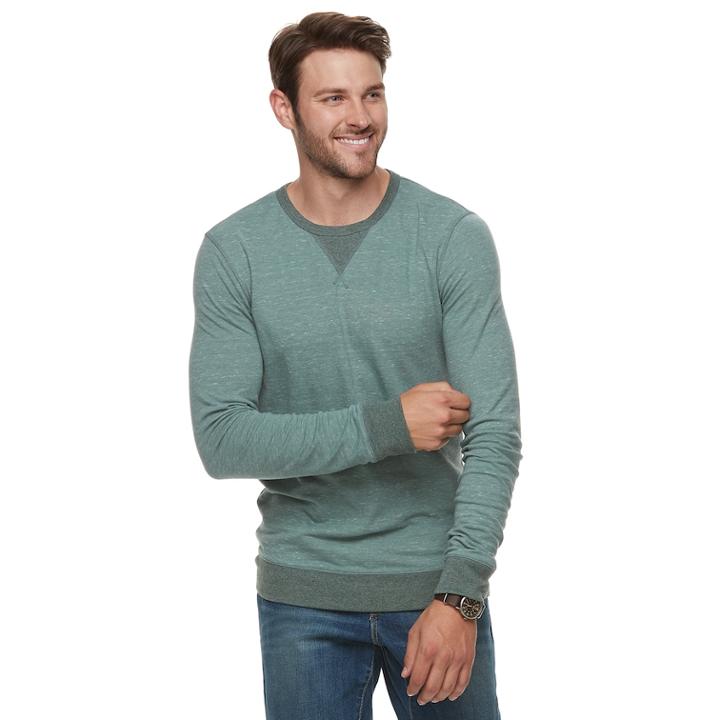 Men's Sonoma Goods For Life&trade; Slim-fit Double-knit Tee, Size: Small, Dark Green