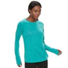 Women's Tek Gear&reg; Long Sleeve Tee, Size: Xs, Turquoise/blue (turq/aqua)