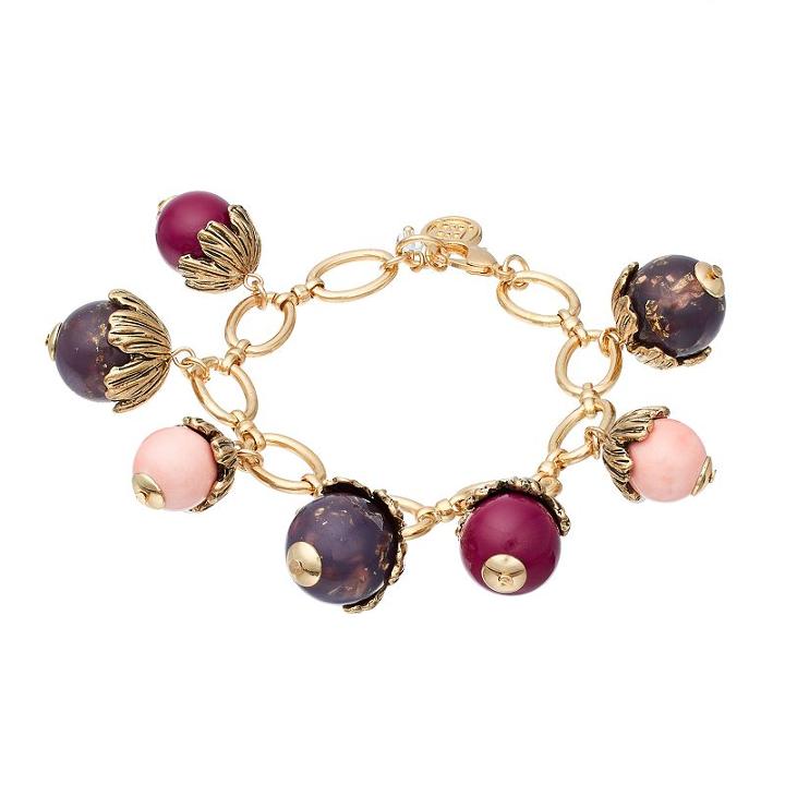 Dana Buchman Beaded Tulip Charm Bracelet, Women's, Multicolor