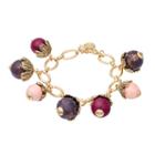 Dana Buchman Beaded Tulip Charm Bracelet, Women's, Multicolor