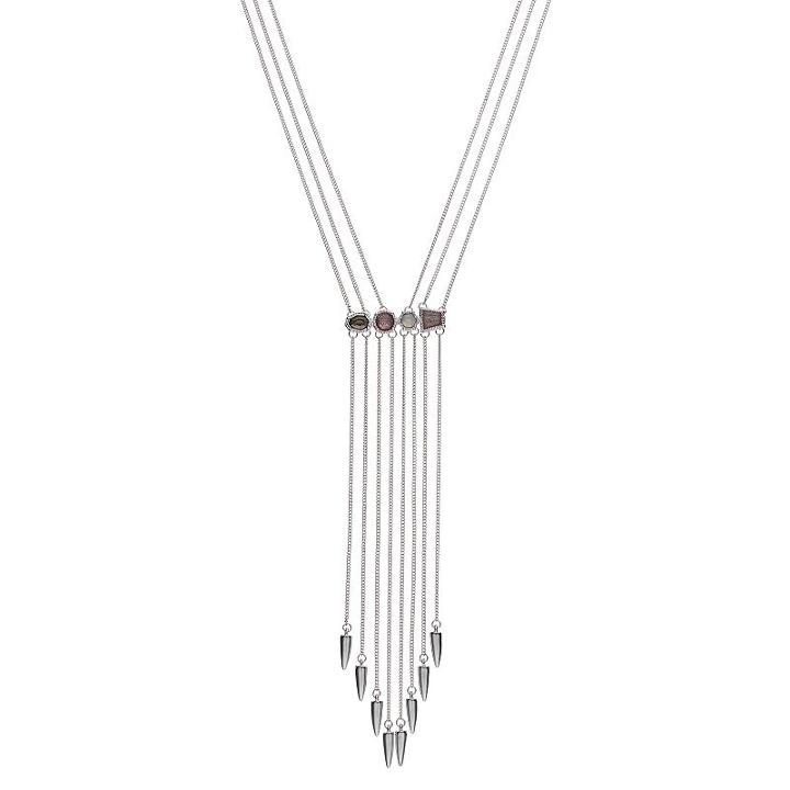 Jennifer Lopez Long Multi Strand Fringe Y Necklace, Women's, Lt Purple