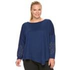 Plus Size Gaiam Karma Drop-shoulder Tunic, Women's, Size: 2xl, Dark Blue
