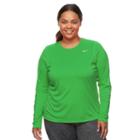 Plus Size Nike Ext Miler Dri-fit Running Tee, Women's, Size: 2xl, Green Oth