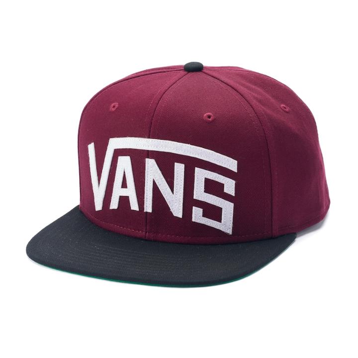 Men's Vans Plaque-k Cap, Dark Red