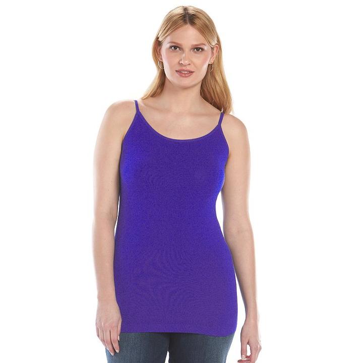 Plus Size Apt. 9&reg; Seamless Camisole, Women's, Size: 1xl, Drk Purple