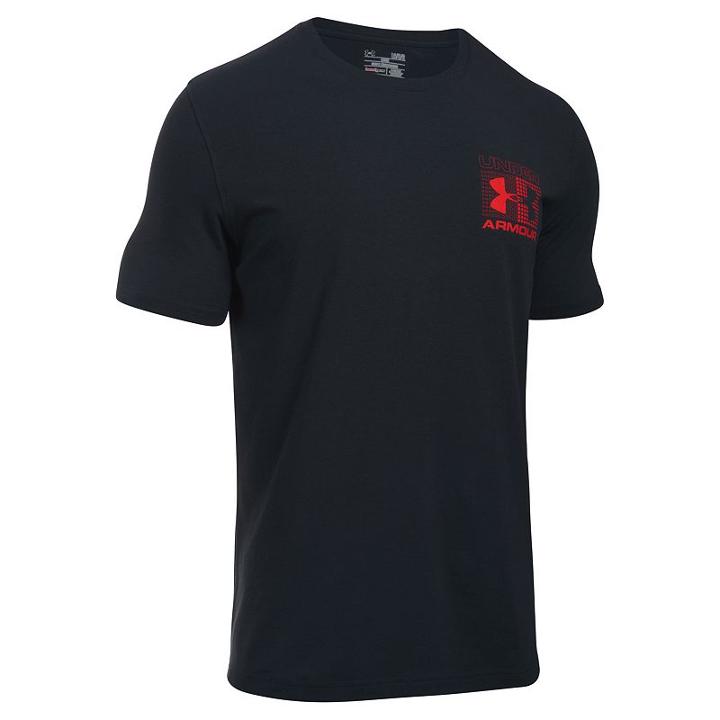 Men's Under Armour Shield Gradient Charged Cotton Tee, Size: Xl, Black