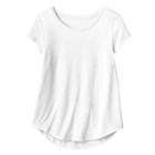 Girls 7-16 & Plus Size So&reg; Short Sleeve Curve Hem Tee, Girl's, Size: 10, Natural