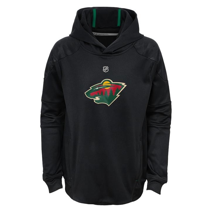 Boys 8-20 Minnesota Wild Mach Hoodie, Size: M 10-12, Black