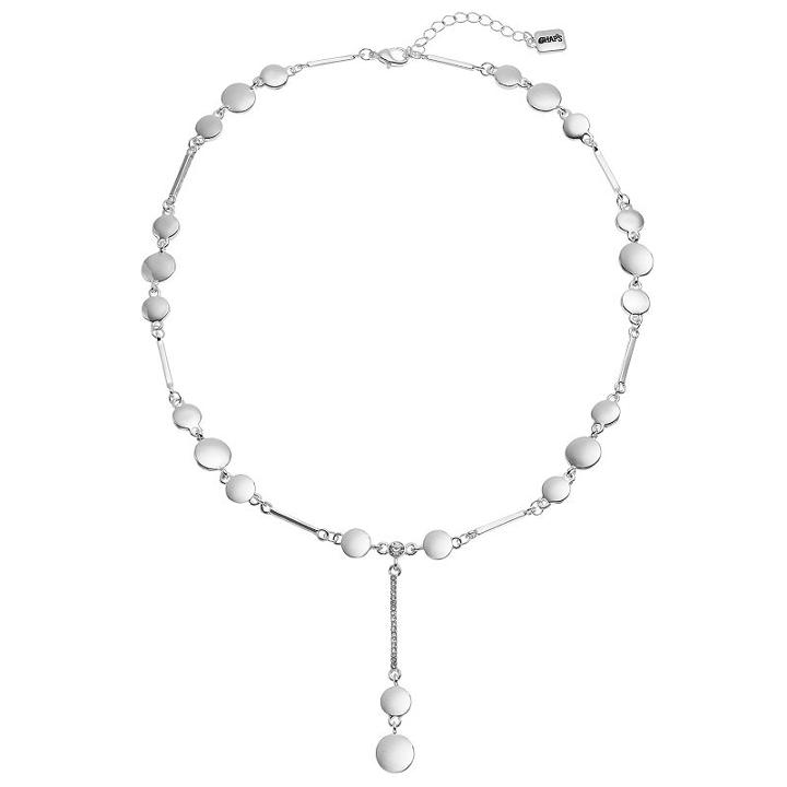 Chaps Disc & Bar Y Necklace, Women's, Silver