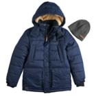 Boys 8-20 Zeroxposur Dexter Parka Jacket & Hat, Size: Small, Turquoise/blue (turq/aqua)