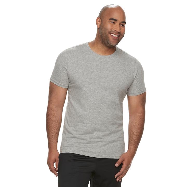 Big & Tall Apt. 9&reg; Premier Flex Slim-fit Crewneck Lounge Tee, Men's, Size: Xl Tall, Grey
