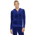 Women's Tek Gear&reg; Velour Jacket, Size: Large, Dark Blue