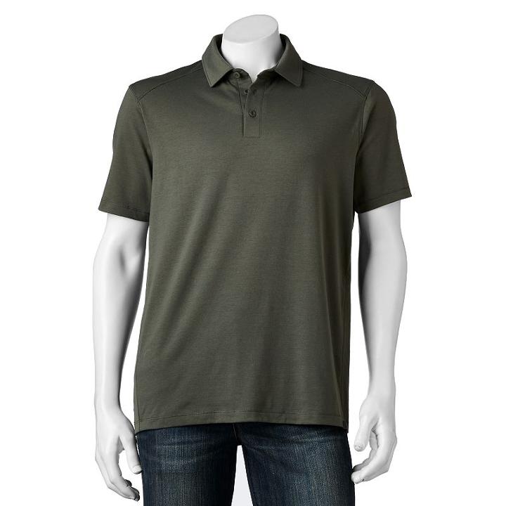 Men's Hemisphere Classic-fit Performance Crewneck Tee, Size: Xl, Dark Green