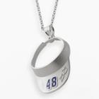 Insignia Collection Nascar Jimmie Johnson Sterling Silver 48 Visor Pendant, Women's, Size: 18, Blue
