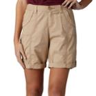 Women's Lee Melody Comfort Waist Poplin Roll-cuff Bermuda Shorts, Size: 10 Avg/reg, Med Brown