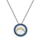 San Diego Chargers Team Logo Crystal Pendant Necklace - Made With Swarovski Crystals, Women's, Size: 18, Yellow