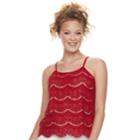 Juniors' Love, Fire Lace Cami, Teens, Size: Medium, Dark Red