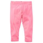 Girls 4-8 Carter's Solid Capri Leggings, Girl's, Size: 4, Pink