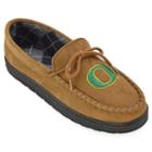 Men's Wide-width Oregon Ducks Microsuede Moccasins, Size: 10, Brown