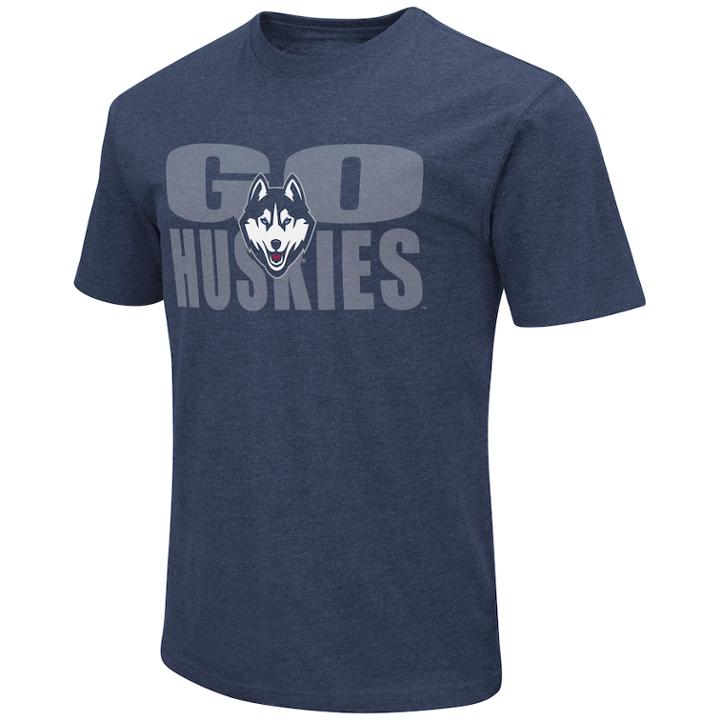 Men's Uconn Huskies Motto Tee, Size: Large, Dark Blue