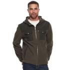 Big & Tall Levi's&reg; Fleece Mixed Media Hooded Jacket, Men's, Size: Medium, Med Green