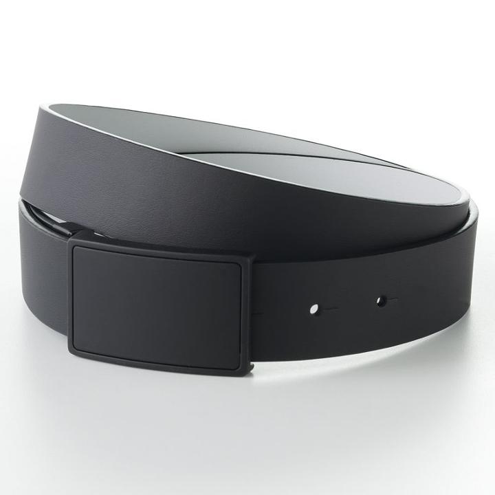Apt. 9&reg; Reversible Black Buckle Faux-leather Belt, Size: 32