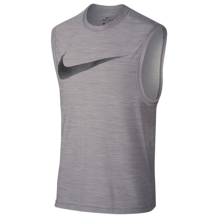 Men's Nike Breathe Muscle Tee, Size: Large, Dark Grey