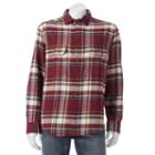 Men's Woolrich Tall Pine Classic-fit Heavyweight Flannel Button-down Shirt, Size: Medium, Med Red