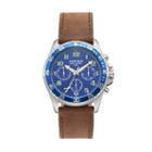 Armitron Men's Leather Watch - 20/5220blsvbn, Size: Large, Brown