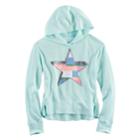 Girls 7-16 & Plus Size So&reg; Split Hem Graphic Hoodie, Size: 16 1/2, Blue