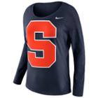 Women's Nike Syracuse Orange Tailgate Long-sleeve Top, Size: Medium, Blue (navy)
